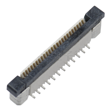 Pitch 0.50mm H4.5mm立贴抽屉式正脚位 FPC 12pin 本色 镀雾锡